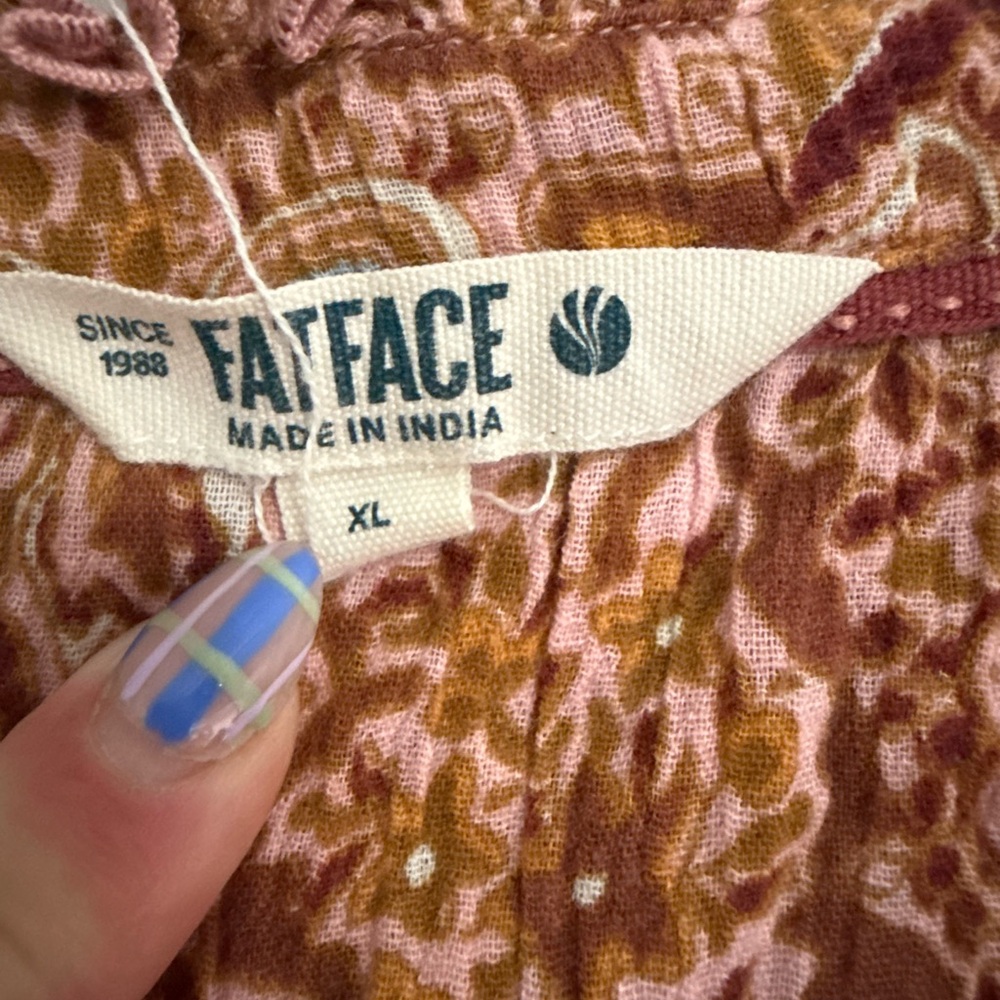 Fat Face Evelyn Wild Paisley Blouse Pink XL - Picture 7 of 8